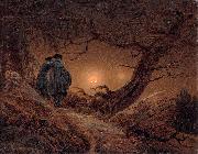 Caspar David Friedrich, Two men contemplating the Moon